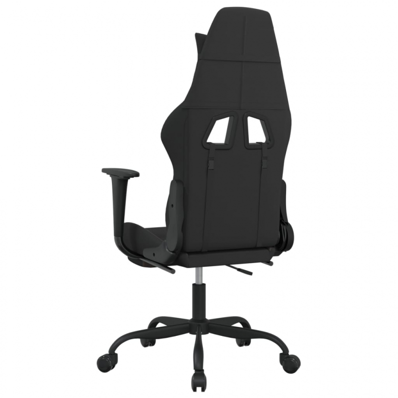 Gaming-Stuhl mit Fußstütze Drehbar Schwarz und Taupe Stoff