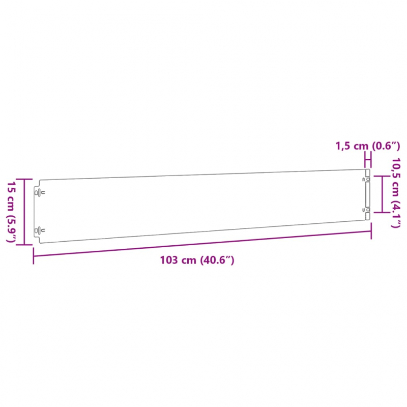 Rasenkanten 50 Stk. 15x103 cm Flexibel Cortenstahl