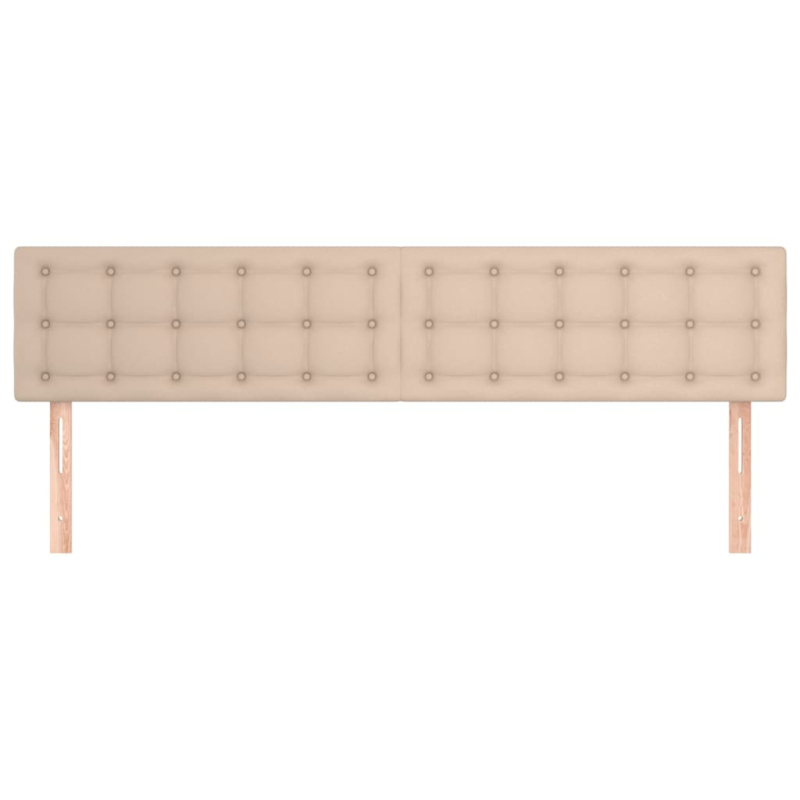 Kopfteile 2 Stk. Cappuccino-Braun 90x5x78/88 cm Kunstleder