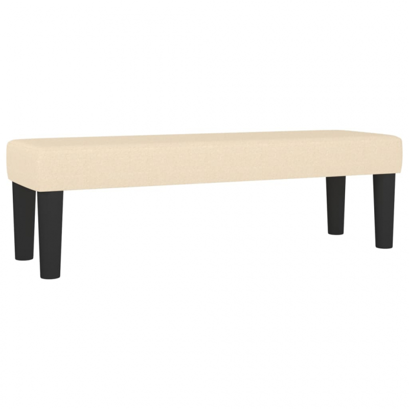 Sitzbank Creme 100x30x30 cm Stoff