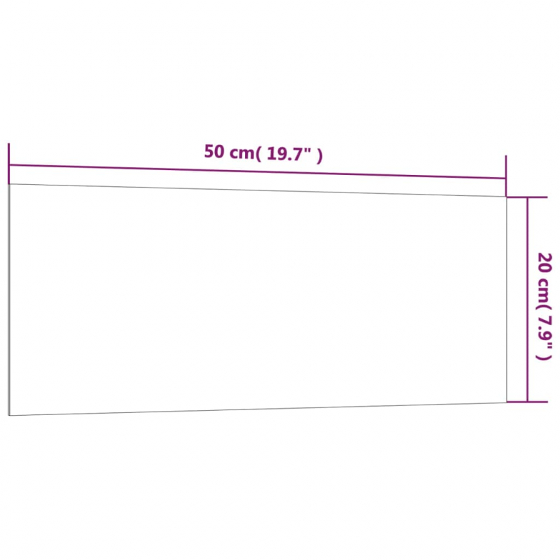 Magnettafel Wandmontage Weiß 50x20 cm Hartglas