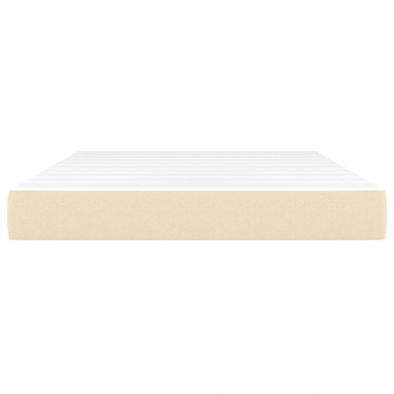 Taschenfederkernmatratze Creme 140x190x20 cm Stoff