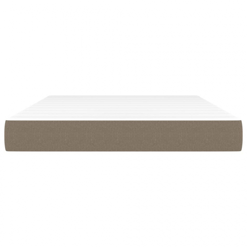 Taschenfederkernmatratze Taupe 140x200x20 cm Stoff