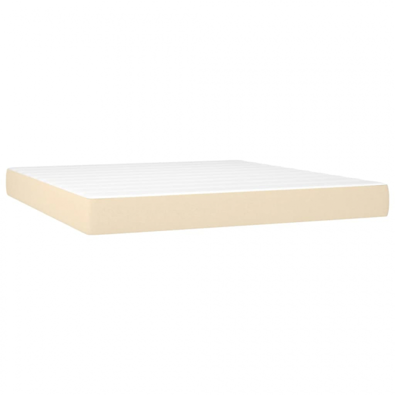Taschenfederkernmatratze Creme 160x200x20 cm Stoff