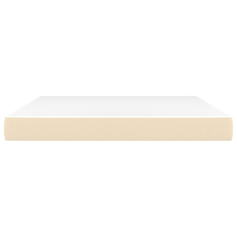 Taschenfederkernmatratze Creme 160x200x20 cm Stoff