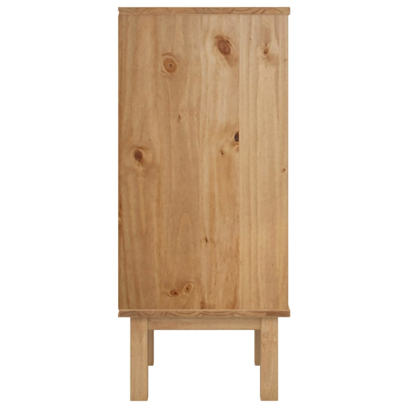 Schubladenschrank OTTA Braun&Weiß 76,5x39,5x90 cm Massivholz