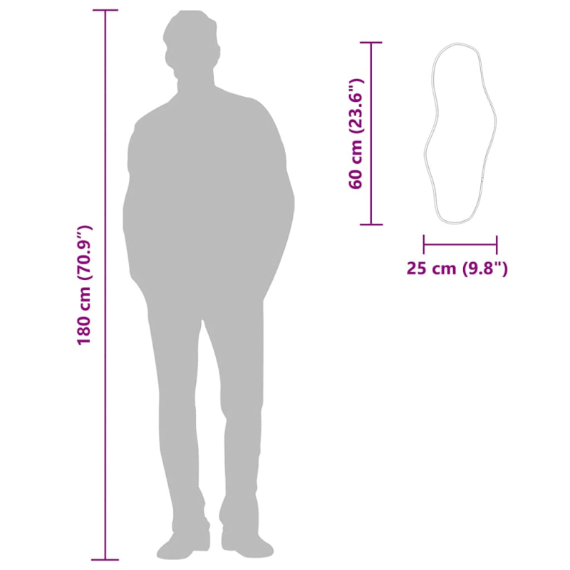 Wandspiegel Golden 60x25 cm