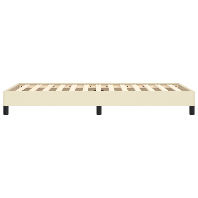 Bettgestell Creme 100x200 cm Kunstleder