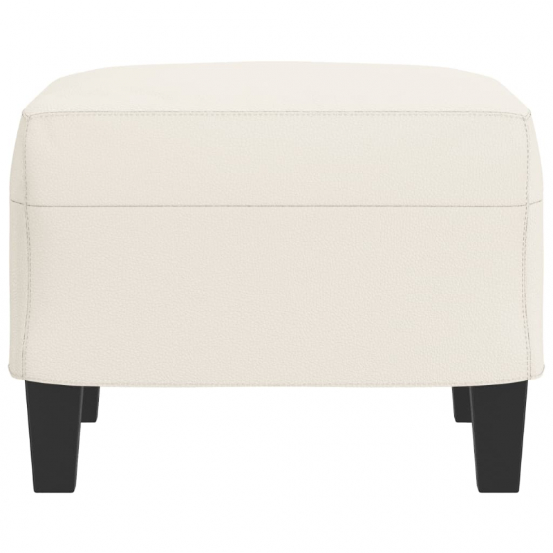 Fußhocker Creme 60x50x41 cm Kunstleder