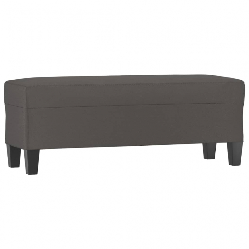 Sitzbank Grau 100x35x41 cm Kunstleder