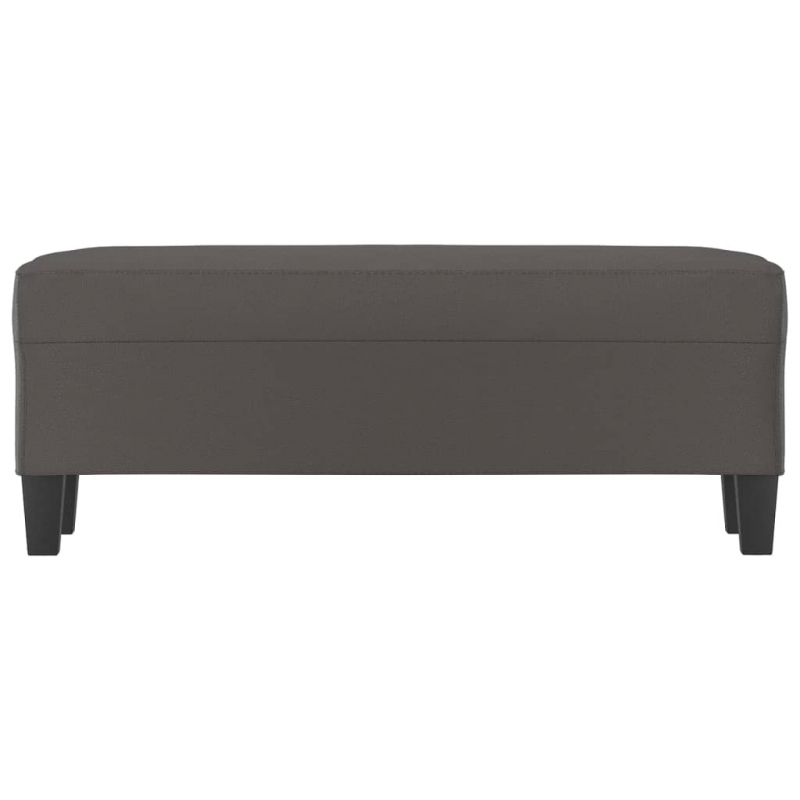 Sitzbank Grau 100x35x41 cm Kunstleder