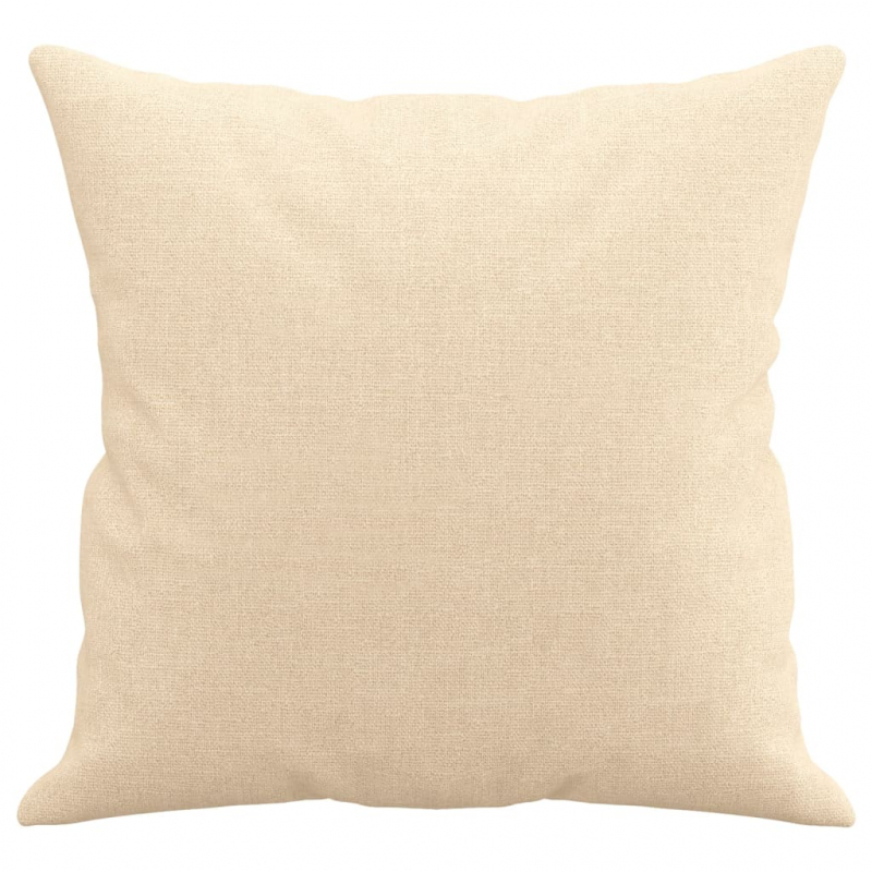 Zierkissen 2 Stk. Creme 40x40 cm Stoff