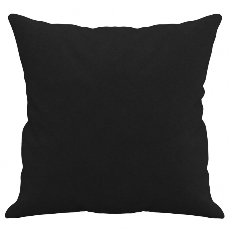 Zierkissen 2 Stk. Schwarz 40x40 cm Mikrofasergewebe