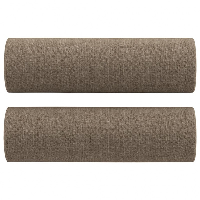 Zierkissen 2 Stk. Taupe Ø15x50 cm Stoff