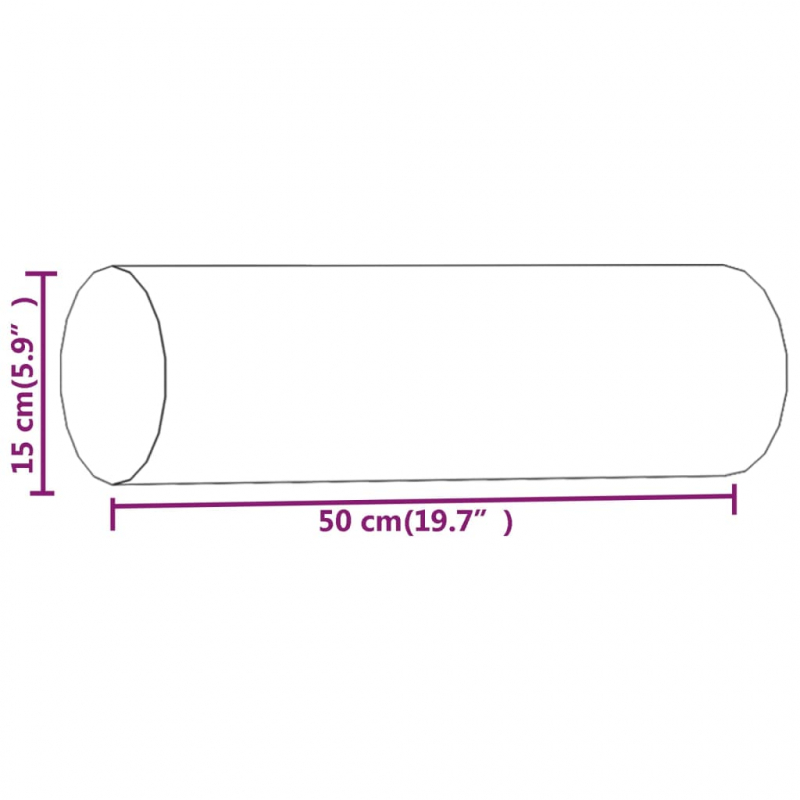 Zierkissen 2 Stk. Rosa Ø15x50 cm Samt