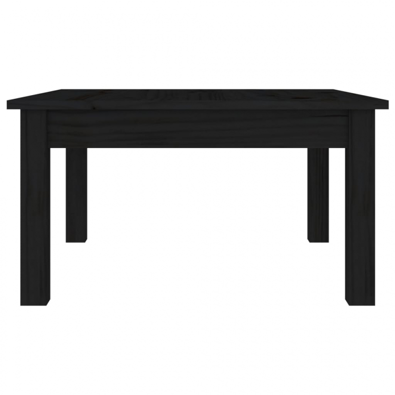 Couchtisch Schwarz 55x55x30 cm Massivholz Kiefer