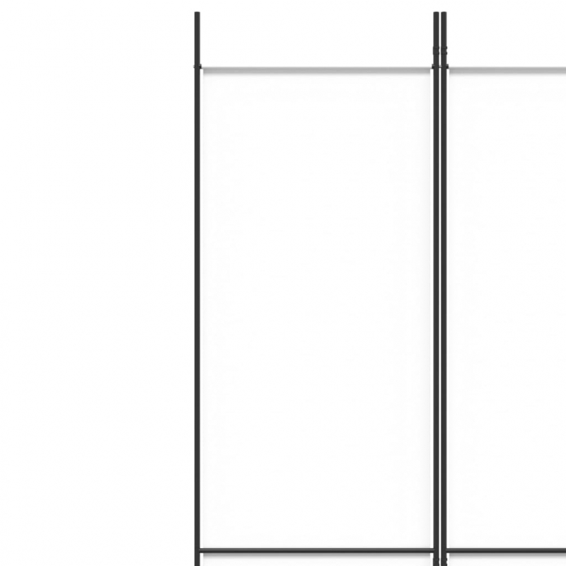 4-tlg. Paravent Weiß 200x220 cm Stoff