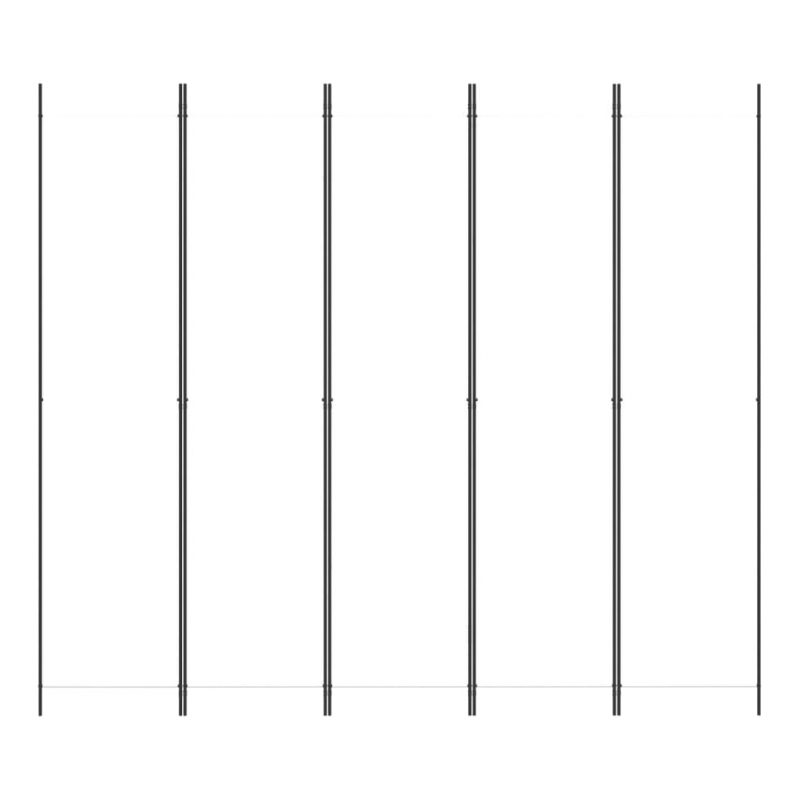 5-tlg. Paravent Weiß 250x220 cm Stoff