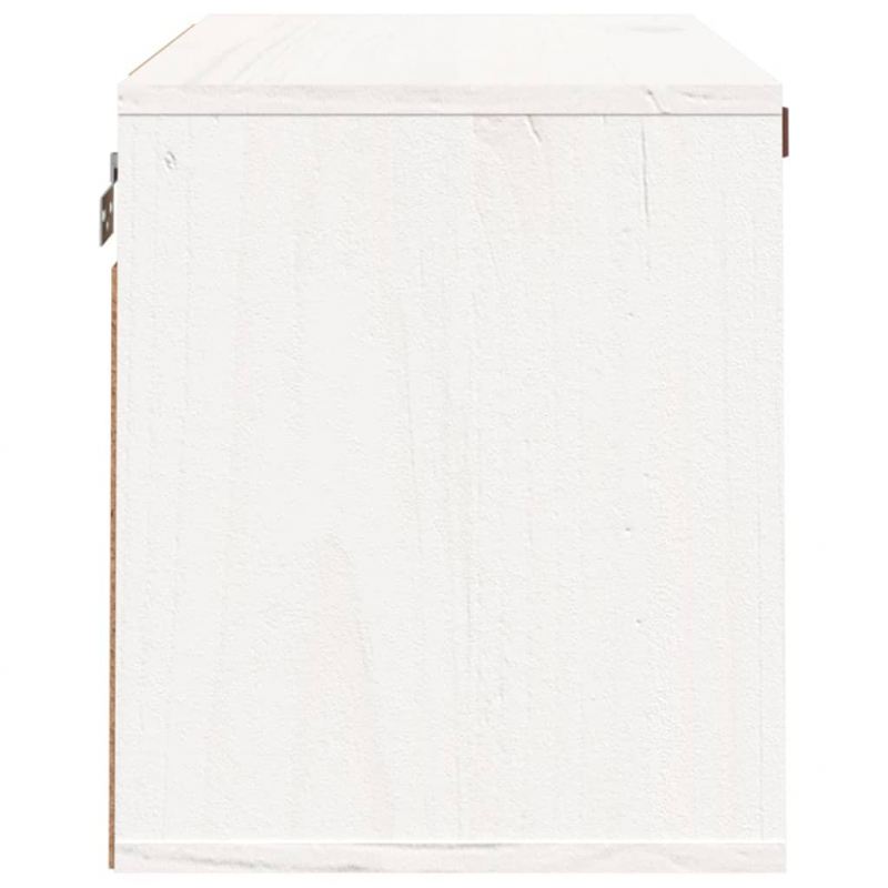 Wandschrank Weiß 60x30x35 cm Massivholz Kiefer