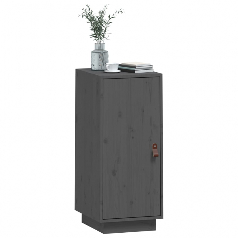 Sideboard Grau 34x40x75 cm Massivholz Kiefer