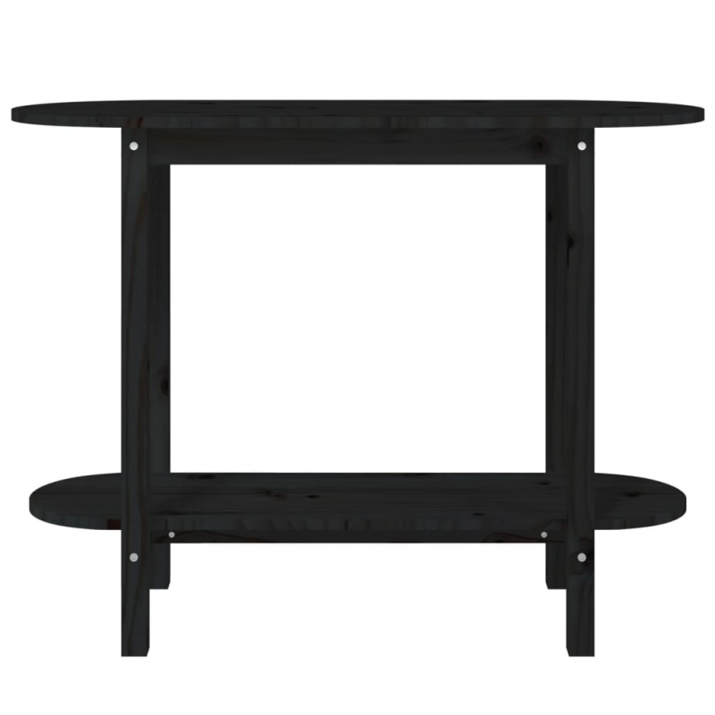 Konsolentisch Schwarz 110x40x80 cm Massivholz Kiefer