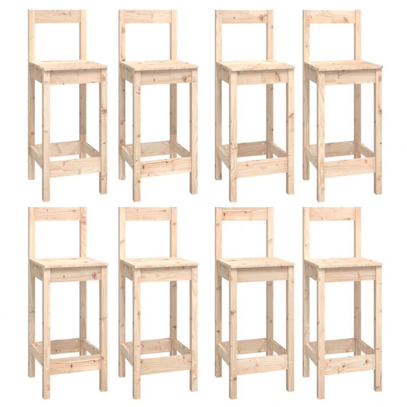 9-tlg. Bar-Set Massivholz Kiefer