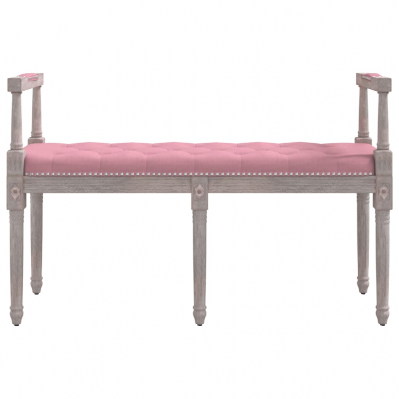 Sitzbank Rosa 110x40x70 cm Samt