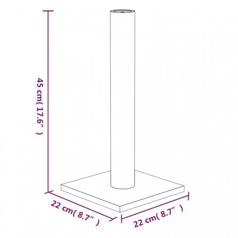 Kratzsäule Hellgrau 22x22x45 cm