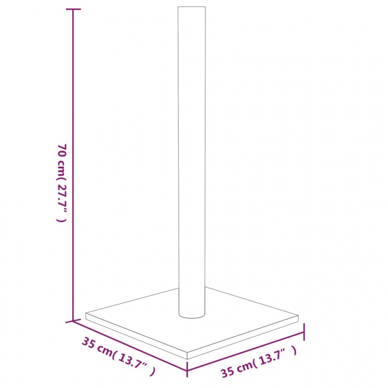 Kratzsäule Creme 35x35x70 cm