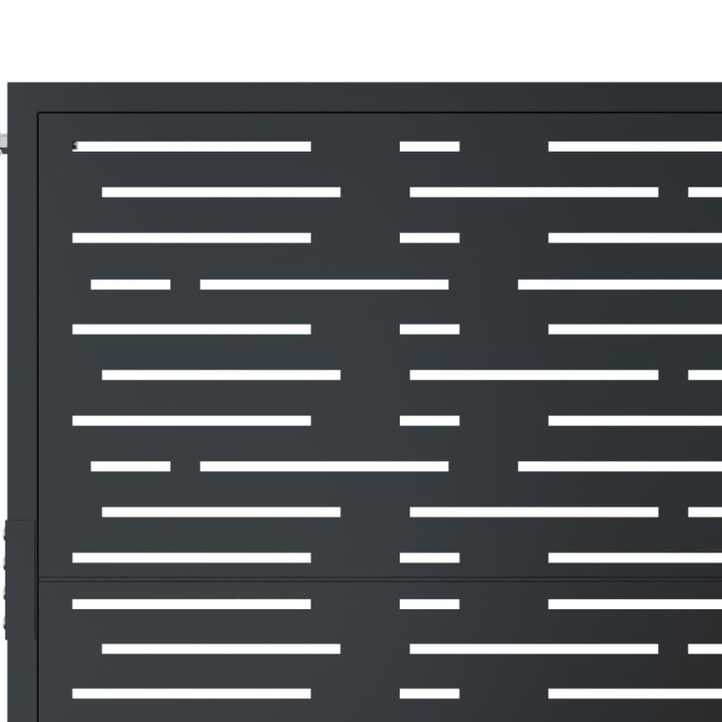 Gartentor Anthrazit 105x80 cm Stahl Quadratisches Design