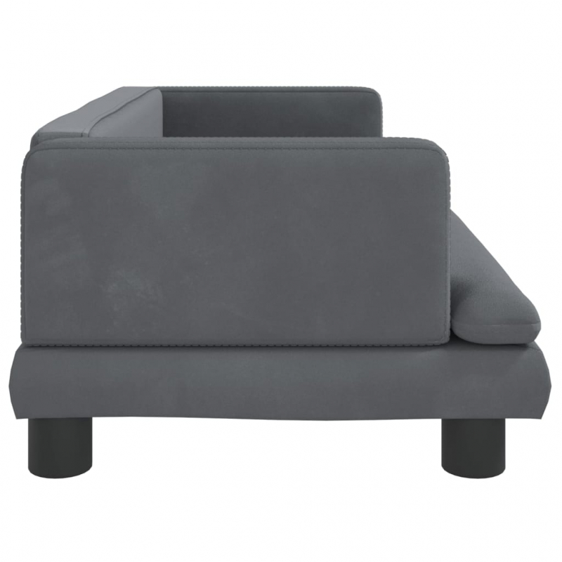 Hundebett Dunkelgrau 80x45x30 cm Samt