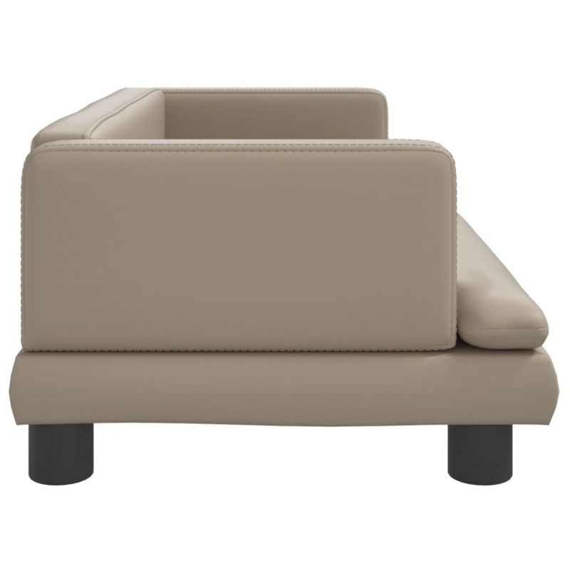 Hundebett Cappuccino-Braun 80x45x30 cm Kunstleder