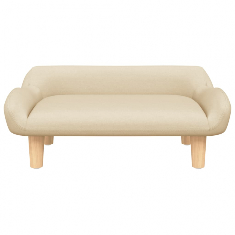 Hundebett Creme 70x40x24 cm Stoff