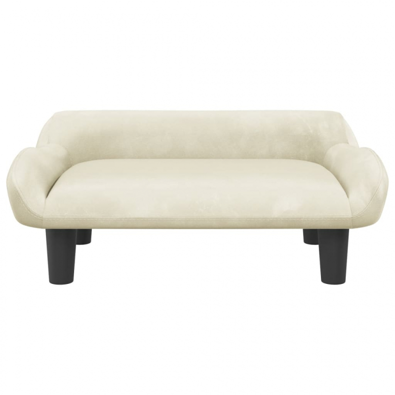 Hundebett Creme 70x40x24 cm Samt