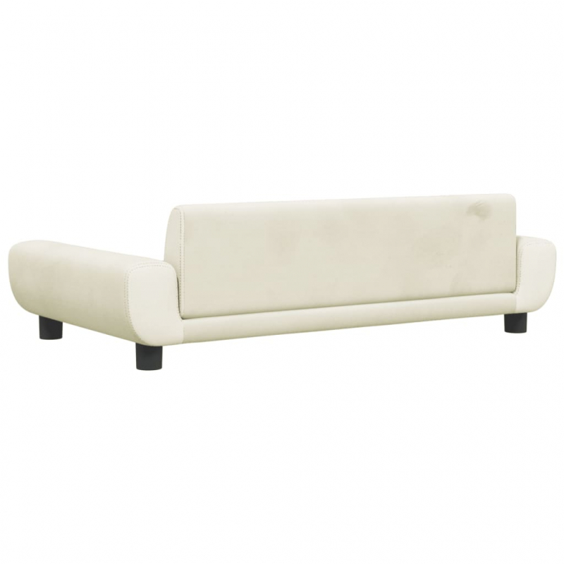 Hundebett Creme 100x54x33 cm Samt