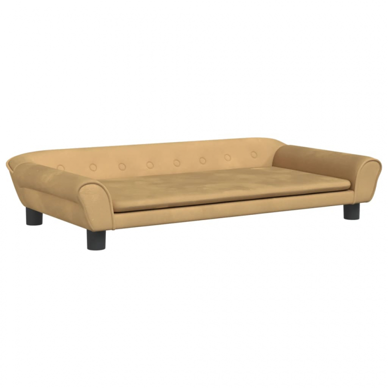 Hundebett Braun 100x50x21 cm Samt