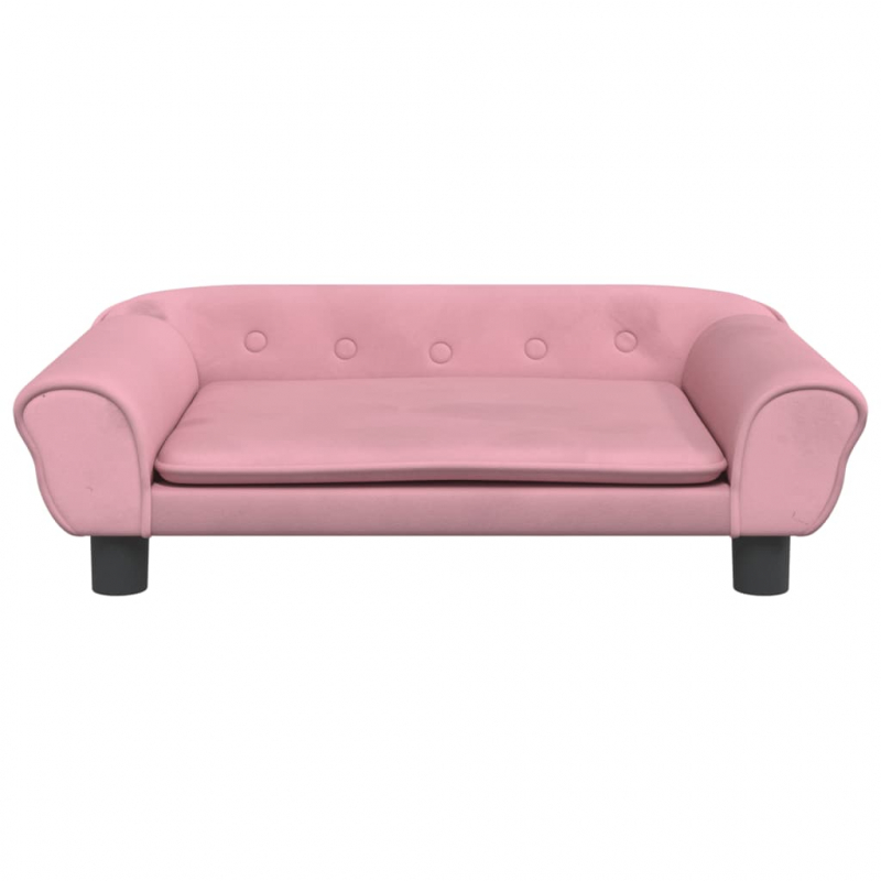 Hundebett Rosa 70x48x22 cm Samt