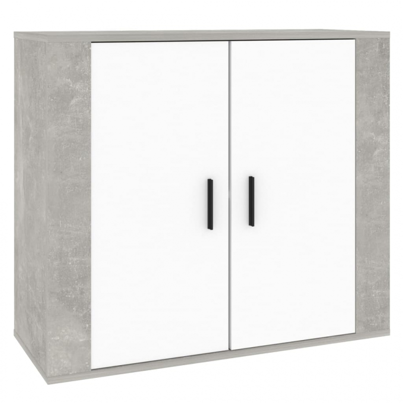 Sideboard Betongrau 80x33x70 cm Holzwerkstoff
