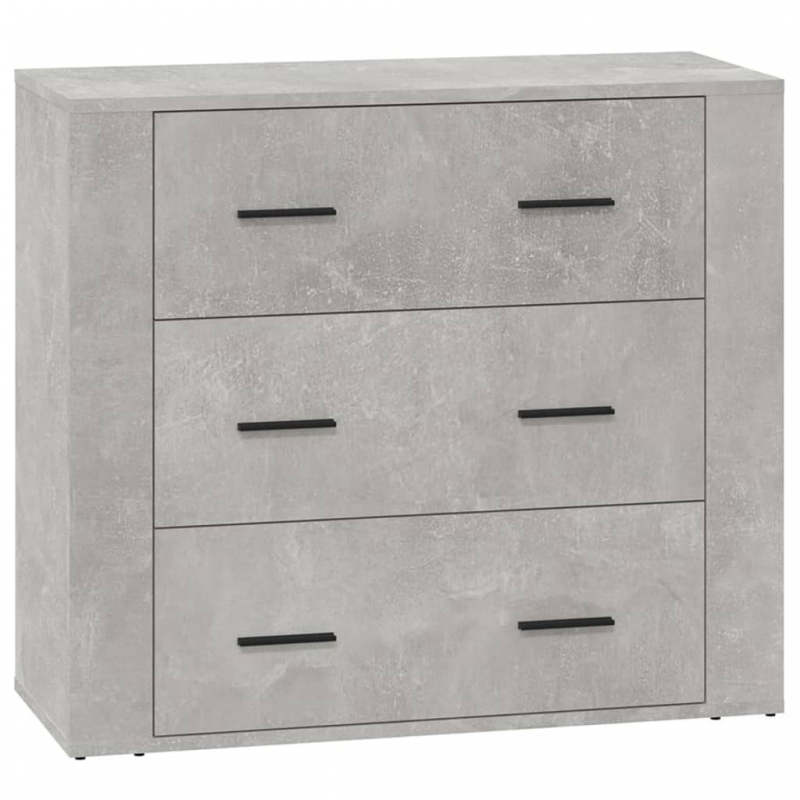 Sideboard Betongrau 80x33x70 cm Holzwerkstoff