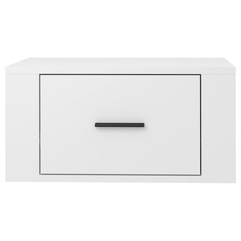 Wand-Nachttische 2 Stk. Hochglanz-Weiß 50x36x25 cm