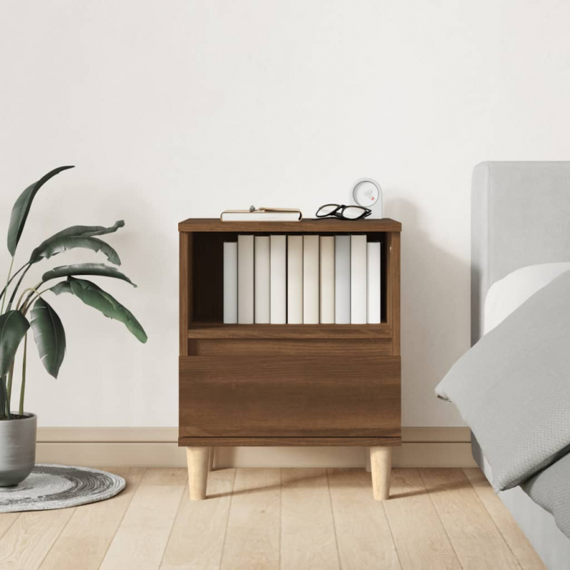 Nachttische 2 Stk. Braun Eichen-Optik 40x35x50 cm