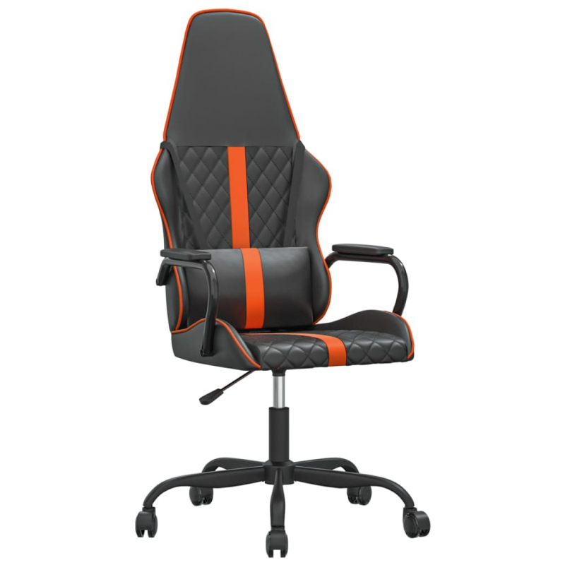 Gaming-Stuhl Schwarz und Orange Kunstleder