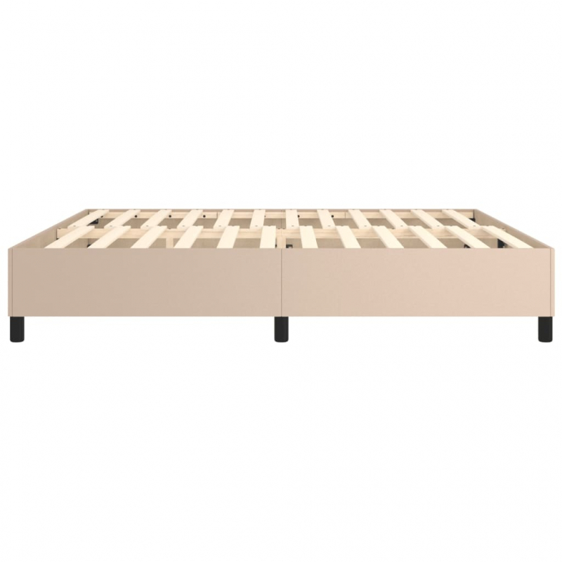 Bettgestell Cappuccino-Braun 200x200 cm Kunstleder