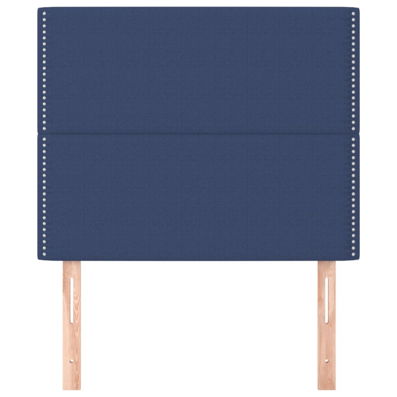 Kopfteile 2 Stk. Blau 100x5x78/88 cm Stoff