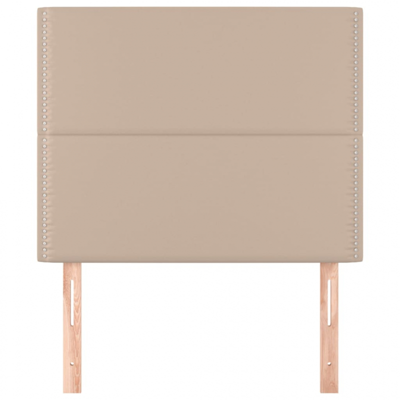 Kopfteile 2 Stk. Cappuccino-Braun 100x5x78/88 cm Kunstleder