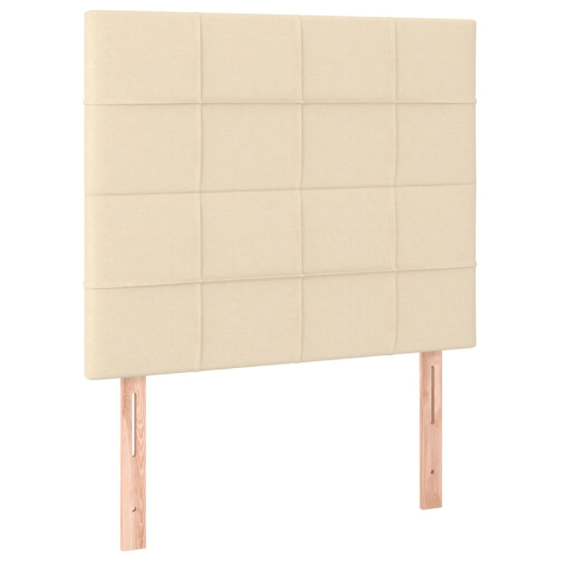 Kopfteile 2 Stk. Creme 80x5x78/88 cm Stoff