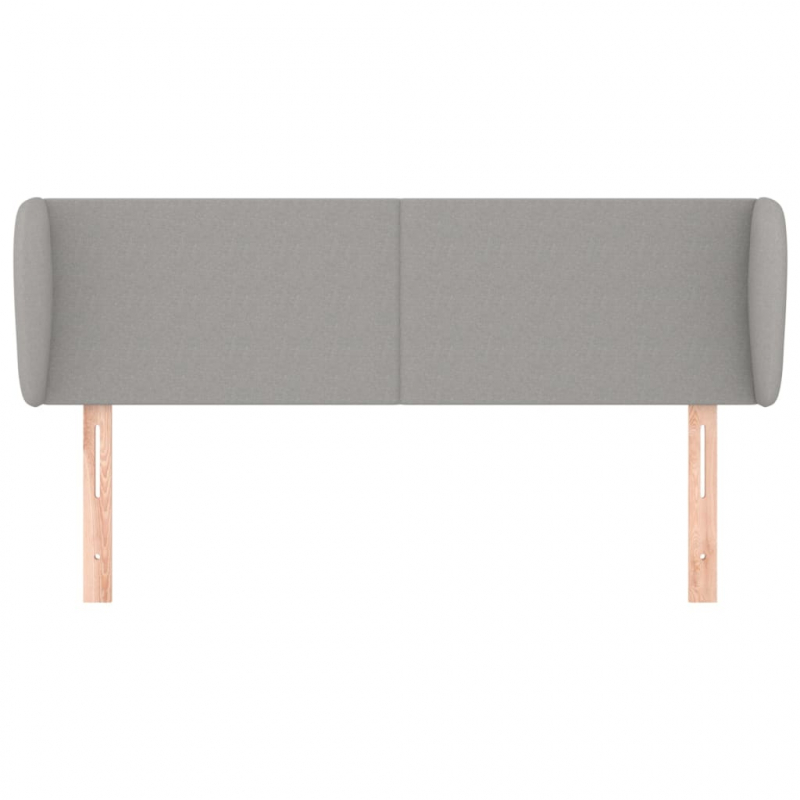 Kopfteil mit Ohren Hellgrau 147x23x78/88 cm Stoff