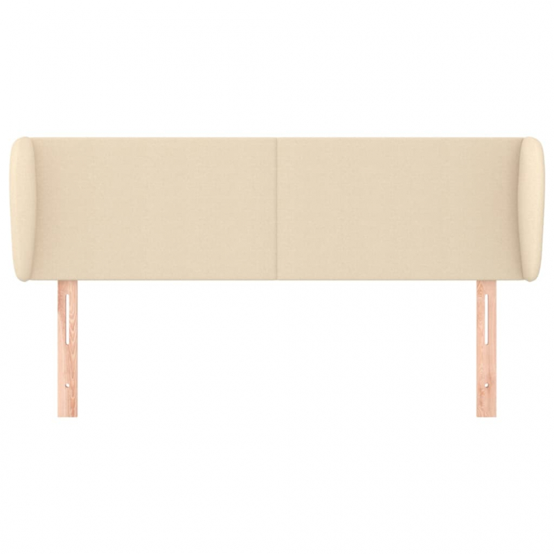 Kopfteil mit Ohren Creme 147x23x78/88 cm Stoff