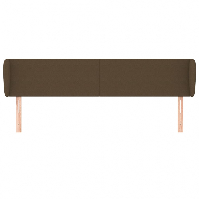 Kopfteil mit Ohren Dunkelbraun 183x23x78/88 cm Stoff