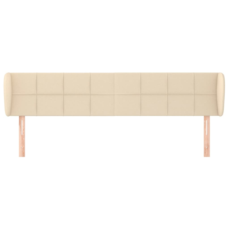 Kopfteil mit Ohren Creme 183x23x78/88 cm Stoff